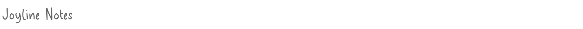 Sample characters Joyline Notes Font